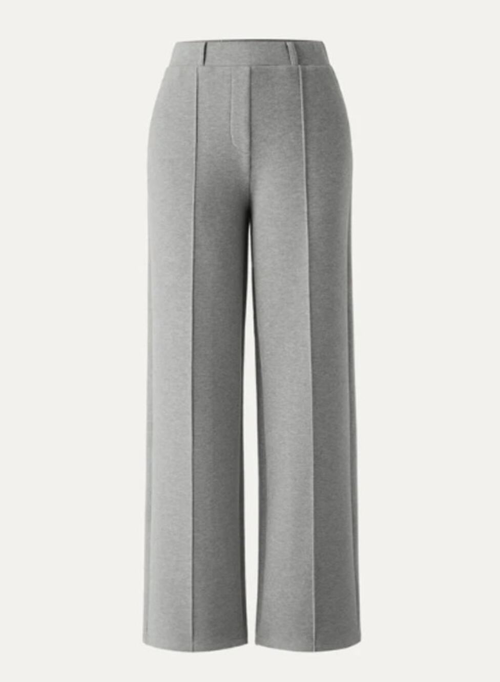 OGL FuzzLuxe Pant Straight Leg High Waist Pull On Heather Grey Size Small Tall